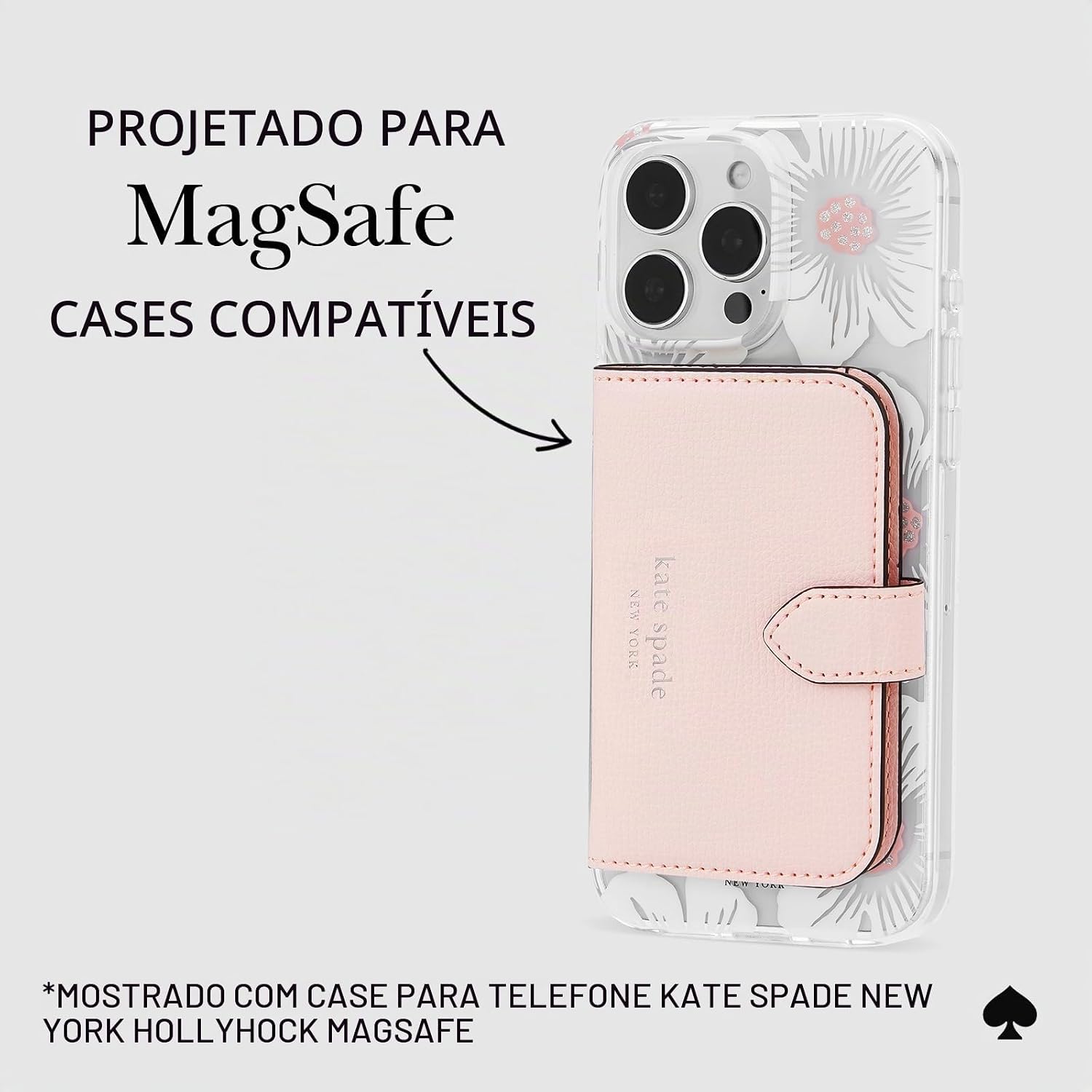 Carteira flip magnética Kate Spade New York para celular/porta-cartão Carteira flip magnética Kate Spade New York para celular/porta-cartão