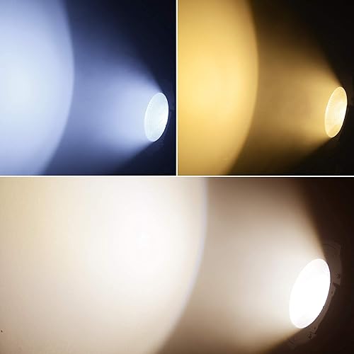 Miniatura 3 de BETOPPER Luces de escenario, focos LED COB de 200 W, luz par LED blanca cálida y fría, luces DMX/maestro-esclavo, iluminación de foco/Fresnel