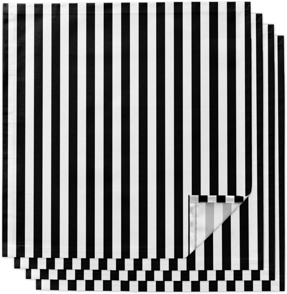 Black and White Stripe Kitchen Napkin Table Napkins Dinner for Wedding Banquet Party Decoration