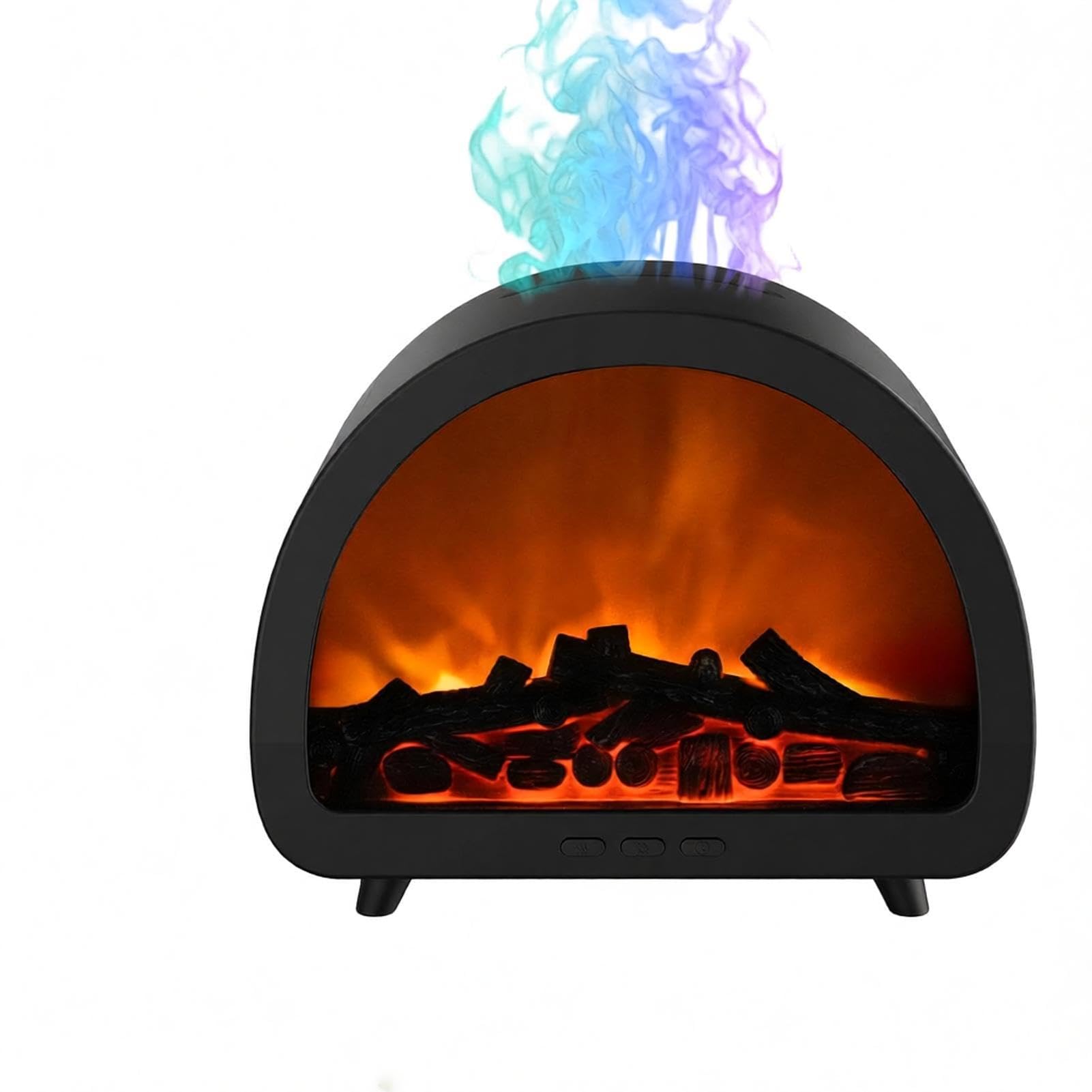 Difusor Humidificador de Chimenea Humidificador con Mando y Llama de 12