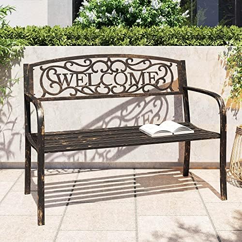 Entryway Furniture Bench Garden Bench Metal Patio Bench Outdoor