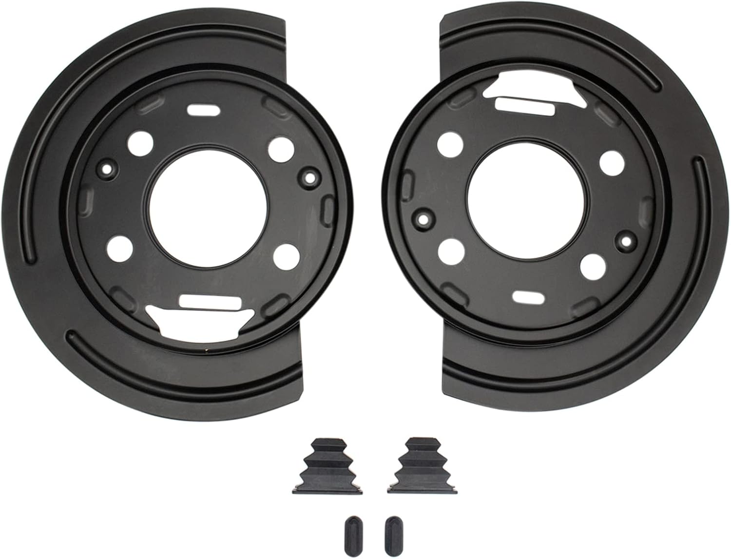 TRQ Rear Brake Rotor Backing Plate Dust Shield Set Direct Fit for Chevrolet GMC Van Pickup Truck New