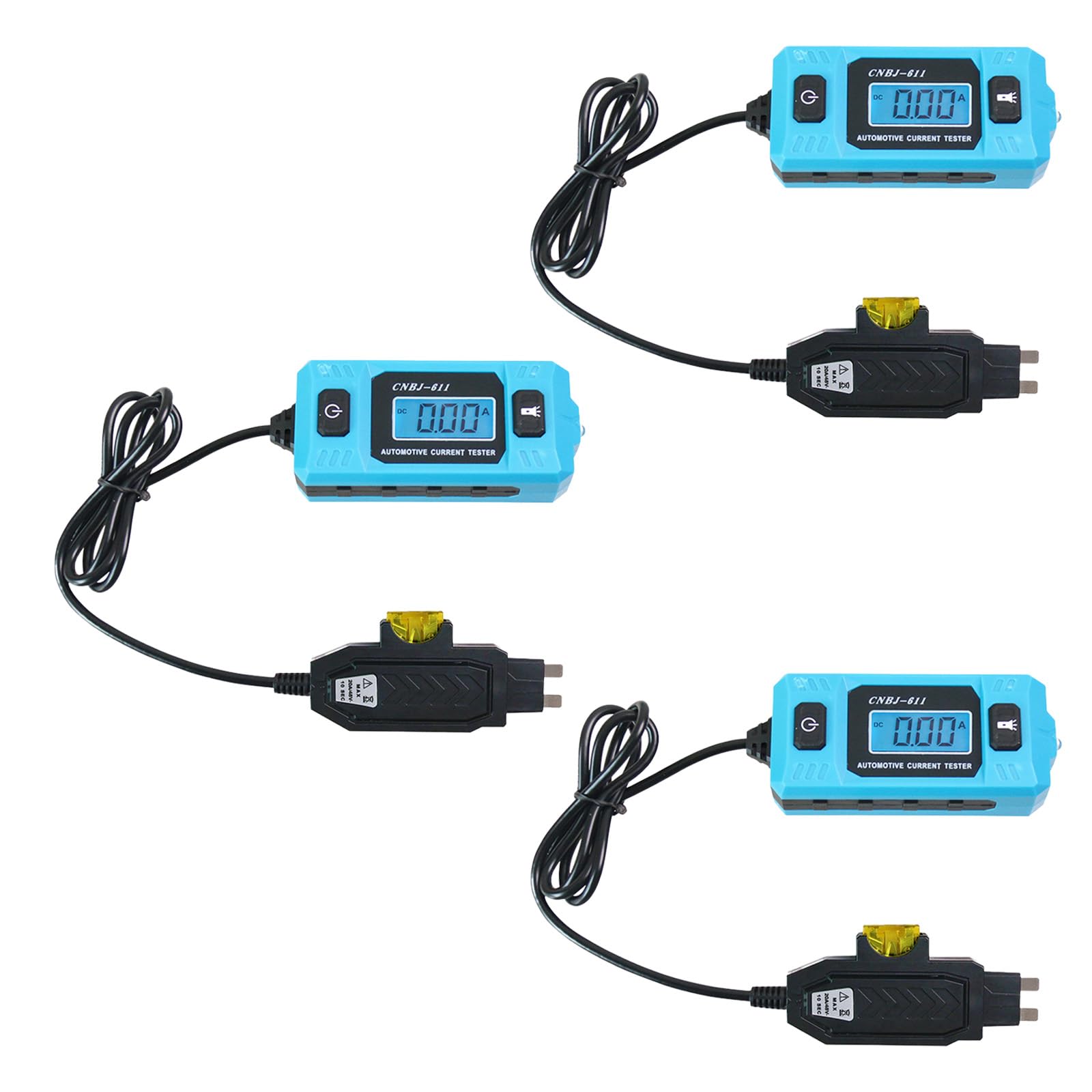 0.01-19.99A Strumento diagnostico per sistemi elettrici 12 / 24V Rilevatore tester corrente per auto 2/3 Analizzatori circuito fusibili automobilistici Curr Meter