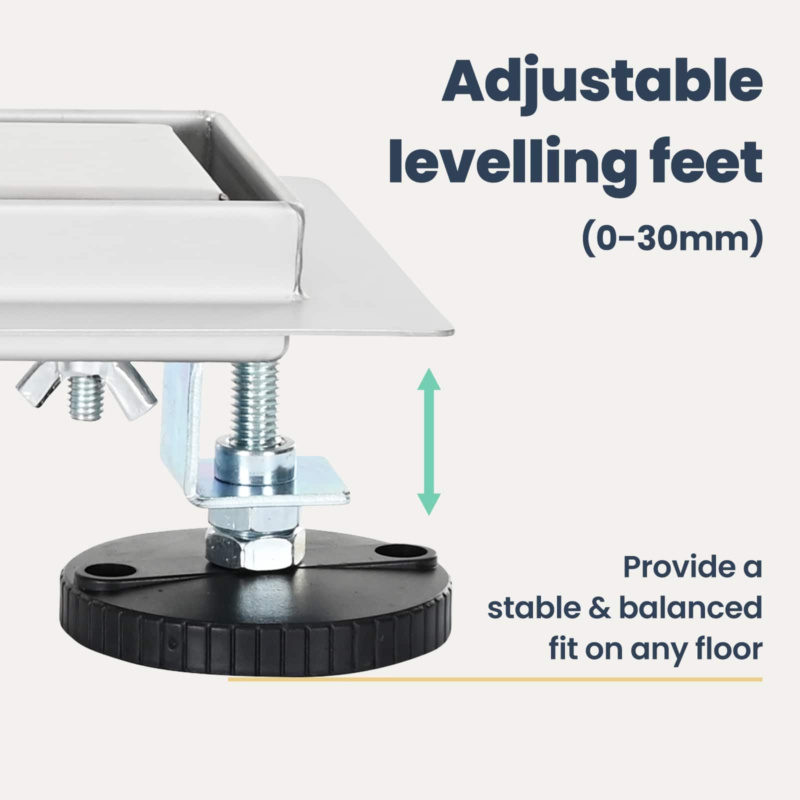 vidaXL Drenaggio Doccia 2 in 1 Argento 70 cm Acciaio Inox 304, Stile per Il Bagno, Scarico Doccia Moderno, Soluzione idraulica, Accessori per Il Controllo dell'Acqua