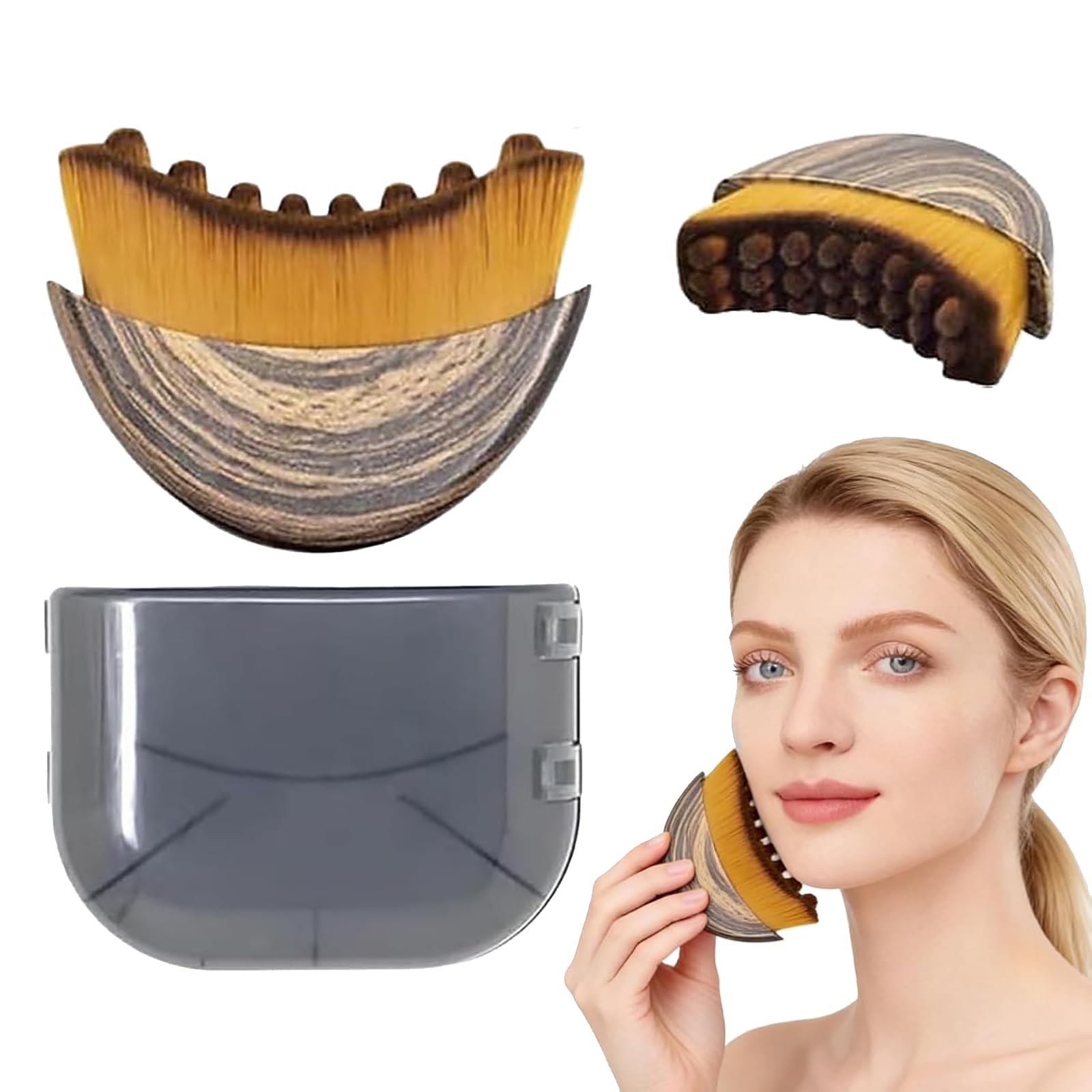Photo 1 of 2 PCS Lymphatic Contour Face Brush, Lymphatic Drainage Massager, Ergonomic Face Beauty Tool?Designed to Fit The Skin Precisely and Relieve Fatigue for All Skin Types