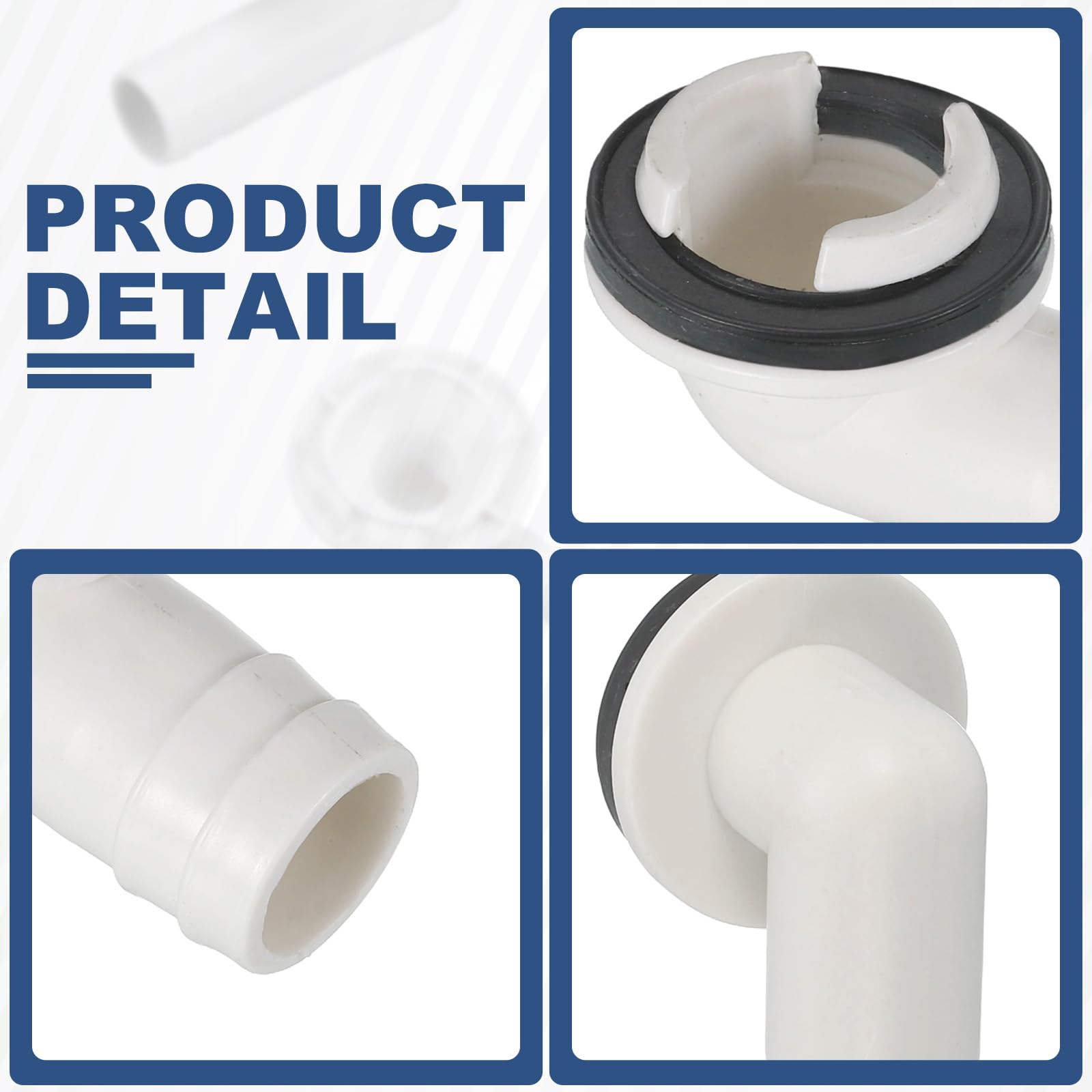 QUARKZMAN 5Pz Raccordo a Gomito per Tubo di Scarico 16mm Bianco | e Condizionatori a Finestra, con Anello in Gomma, del Condizionatore, per Unità Split
