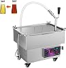 Mobile Fryer Filter Machine,18L Commercial Mobile Oil Filter,Portable Deep Oil Filter,10 Lmin Filtration Speed,for Fast Food Operations