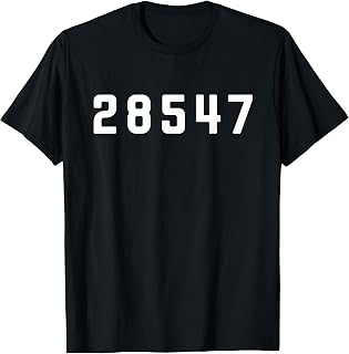 Camp Lejeune North Carolina Pride Minimalist Zip Code 28547 T-Shirt