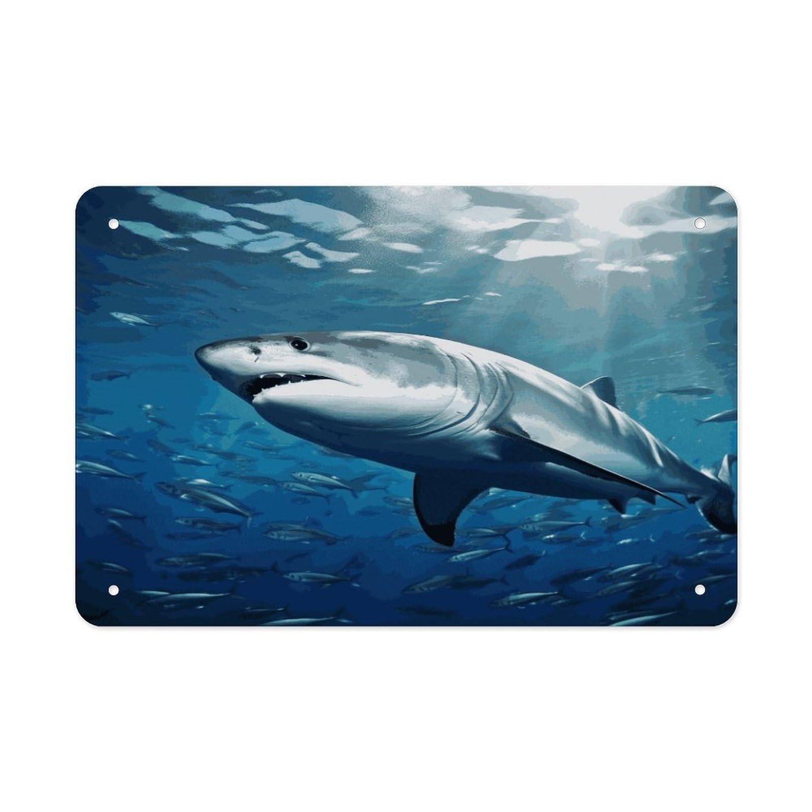 Fodpand Style Fish In Underwater Wall Art Metal Signs Tin Sign