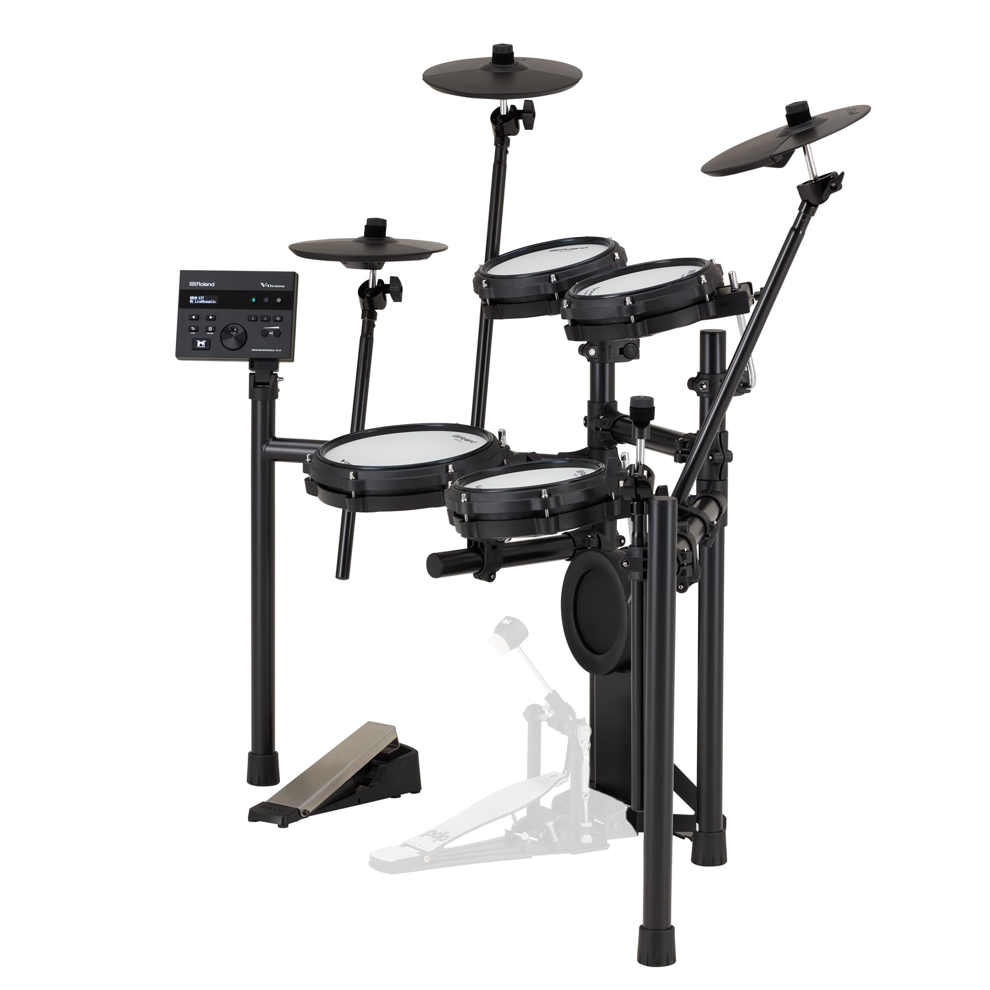 Roland TD-07DMK2 V-Drums Five-Piece Electronic Drum Kit for Beginners | 10” Snare, Three…