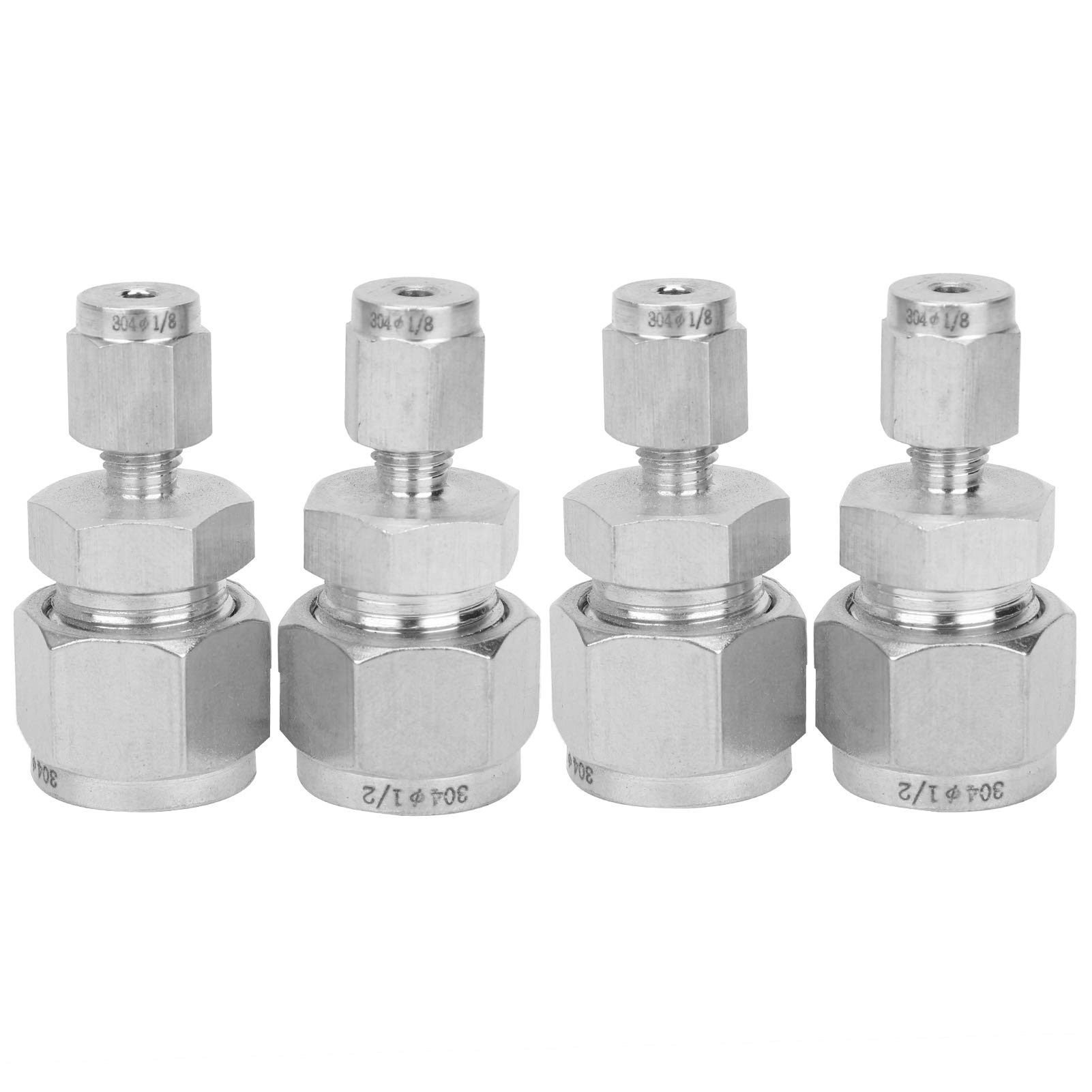 Accesorio de compresión de acero inoxidable 304, adaptador premium de doble férula
