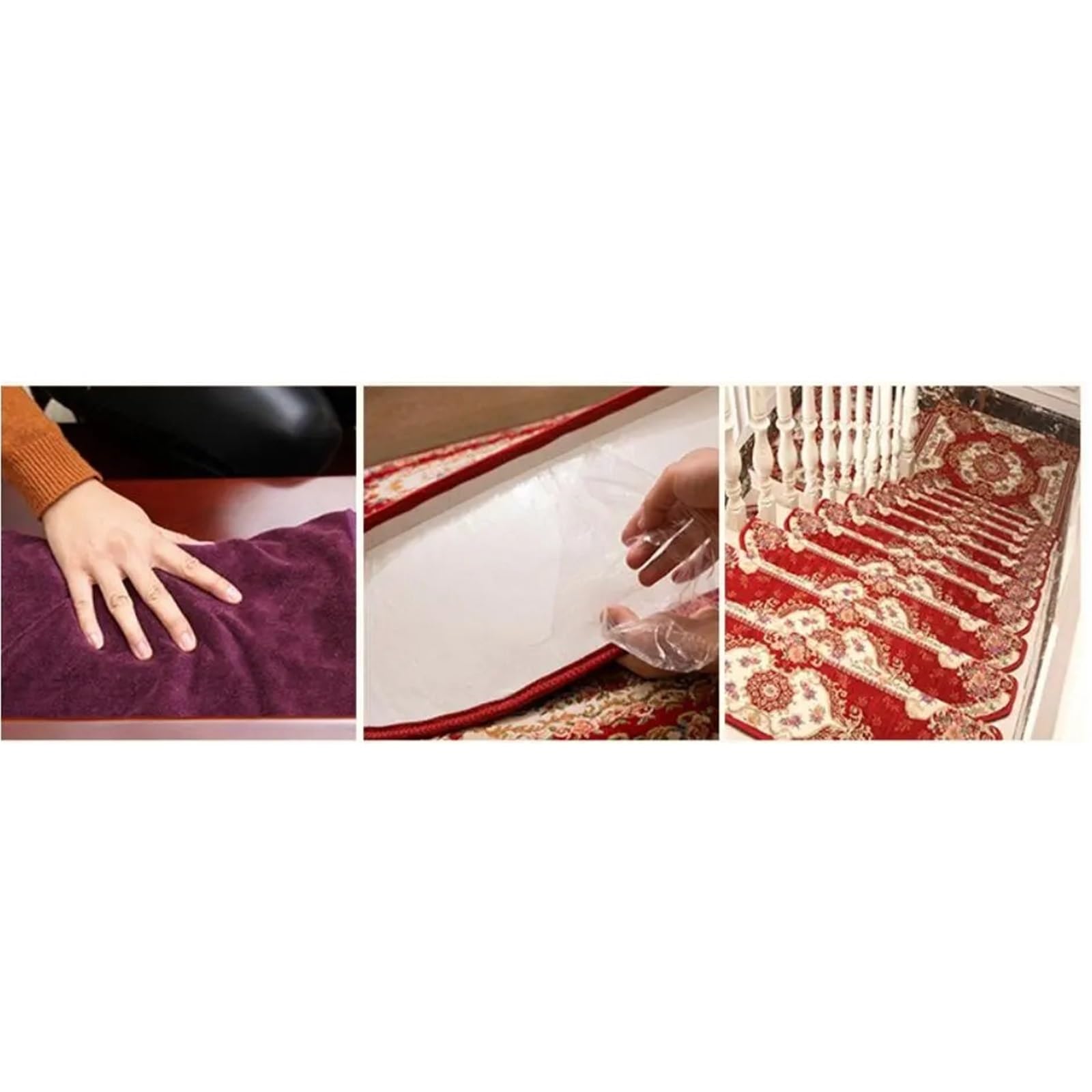 Anti-Rutsch-Treppenauflagen, 4er-Pack quadratische, Selbstklebende, rutschfeste Treppenstufenmatten, Mehrfarbig, mehrere Größen(Color 04,30x85cm)