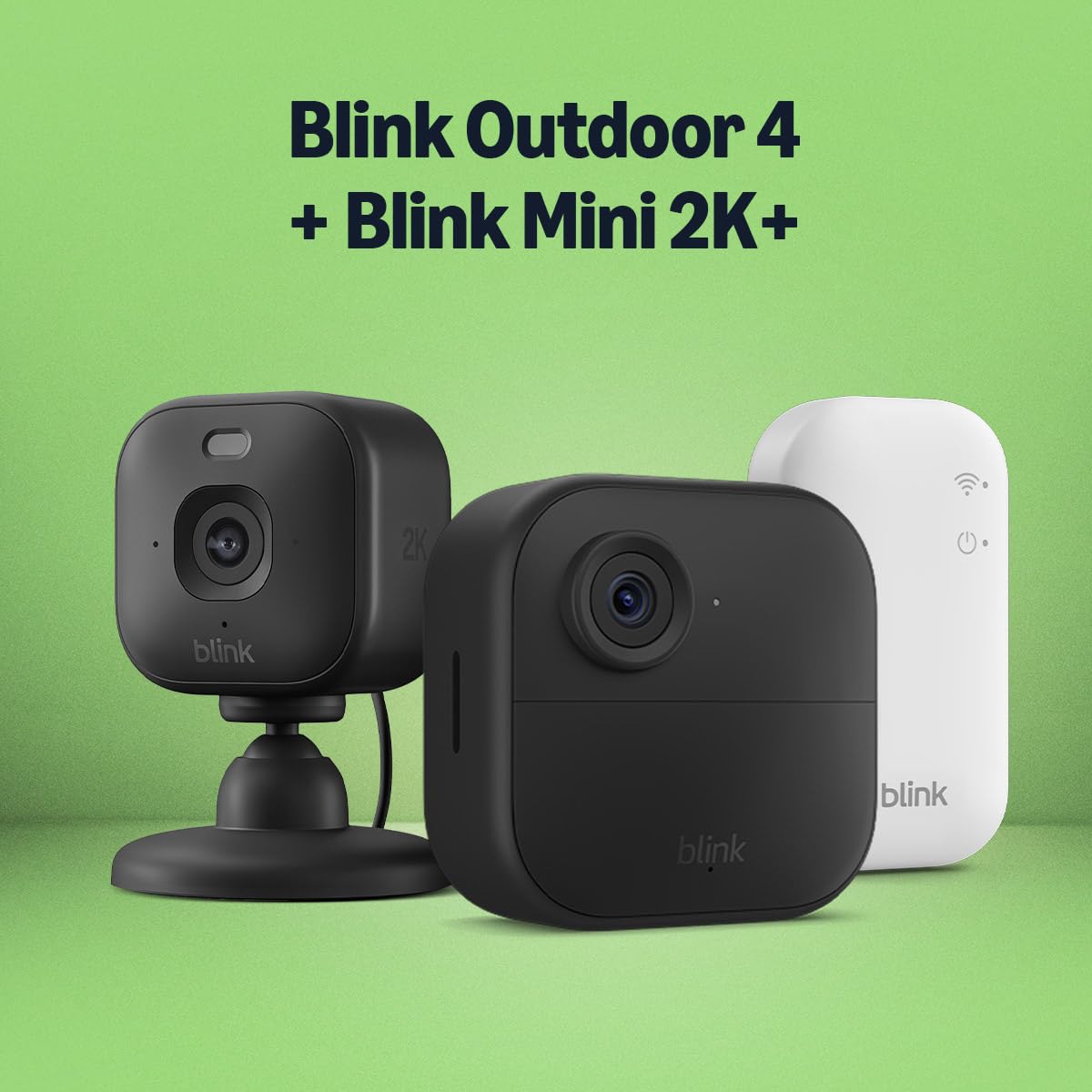 Blink Outdoor 4 Cámara + Blink Mini 2K+ Cámara (Negro), Sync Module Core incluido con descuento