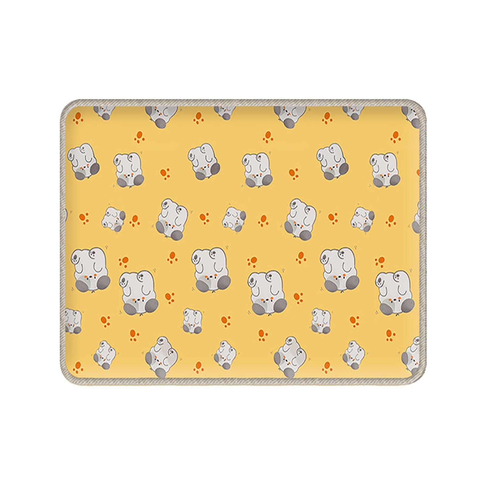 KRXSOBNV Pet heating pad, 2 Adjustable Temperature, with Anti-Bite Cord, Safe and(Yellow)