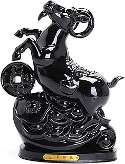 Desktop Decoration Sanyang Kaitai Sheep Furnishings Ceramics Twelve 12 Chinese Zodiac Sanyang Kaitai Fengshui Lucky Town House Living Room Crafts Home Office Decor (Color : I)