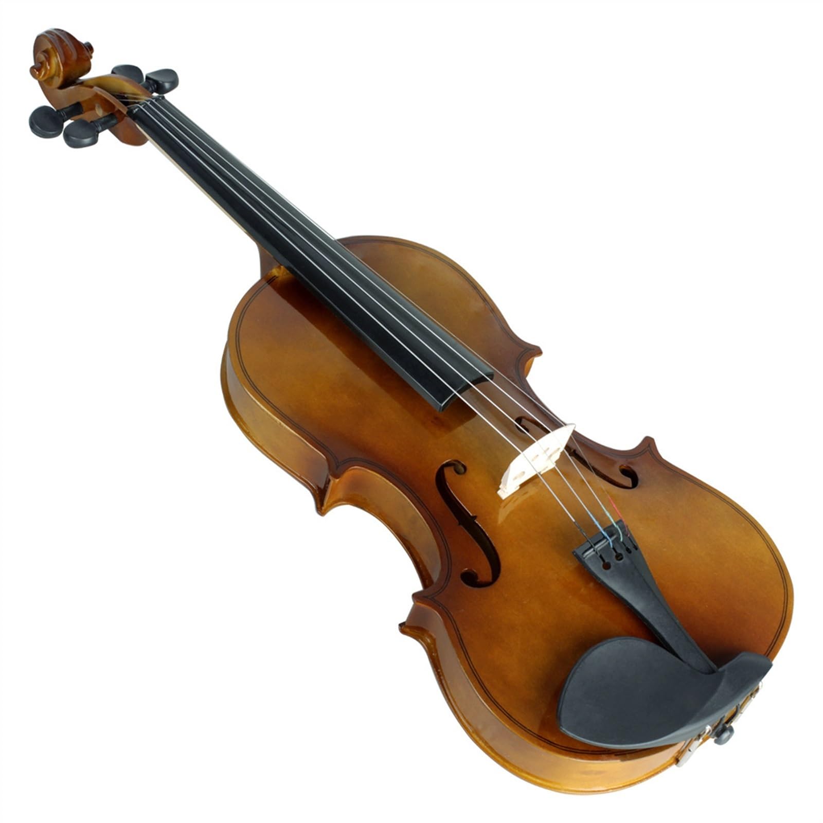 Violine Natürliche Farbe Lindenholz Violine Anfänger Übungsgeige Flügel Geigenkasten(1/2-natural)
