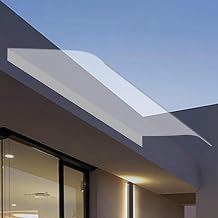 Awning Canopy, UV Rain Snow Protection, Rain Shelter, Thicken Clear Cover Maintenance-Free Awning, Polycarbonate Sheet No Brackets for Front Door/Porch Patio Roof (39.4" x 15.75")
