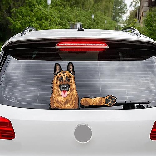 Miniatura 41 de Chihuahua - Calcomanía para limpiaparabrisas trasero, lavable, extraíble, de PVC, divertida cola de cachorro, calcomanía decorativa