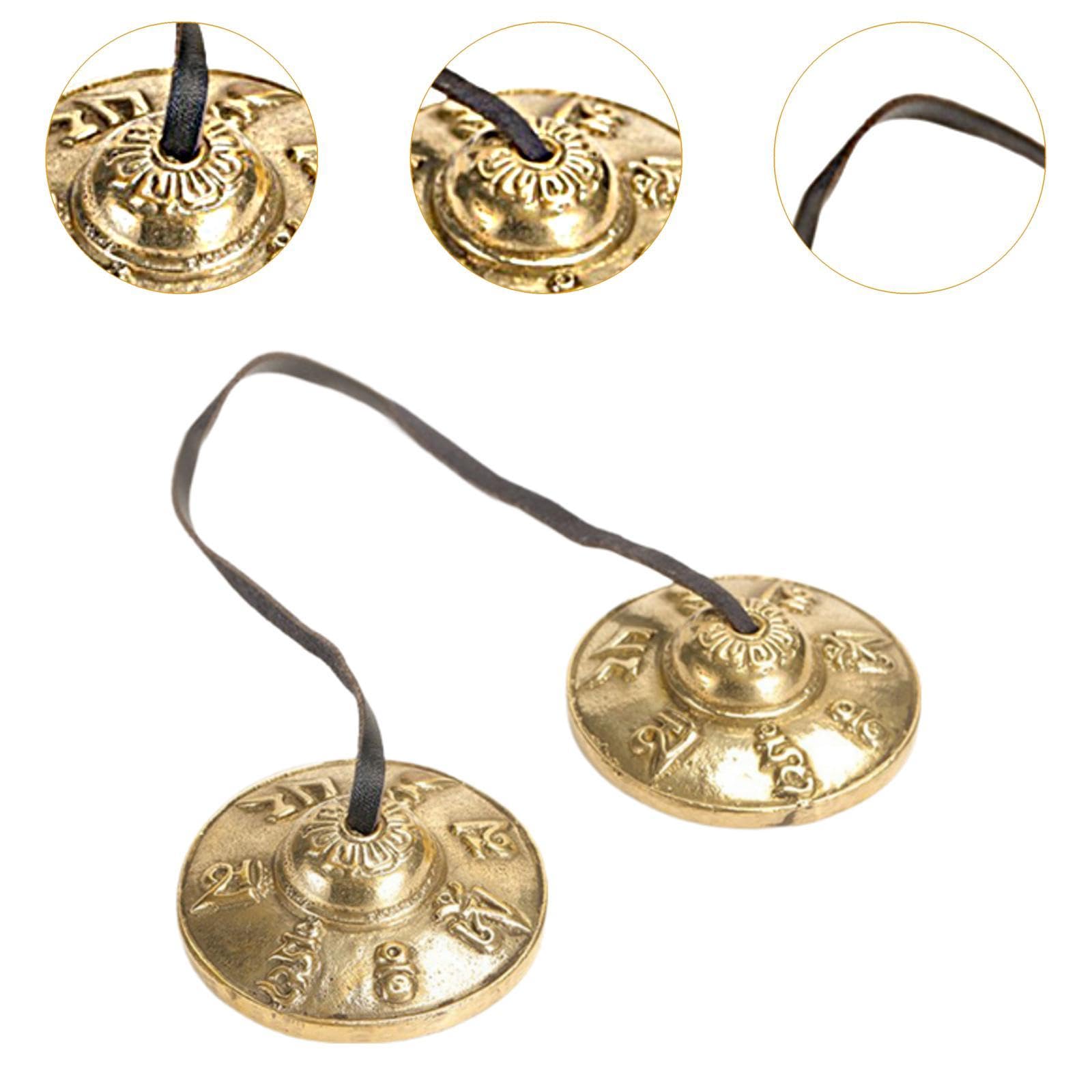 Fenteer Tingsha Cymbal Bell Meditation Tibetan Cymbals 65cm para Amigos Decoración de Ligera Bells Chime Bells, B