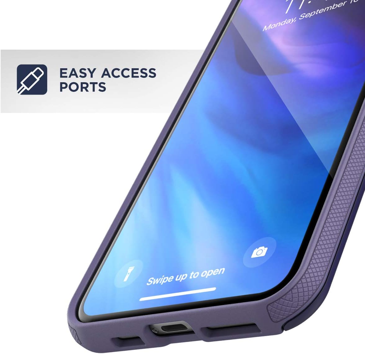 Encased iPhone 11 Pro Max Wallet Case (2019) Ultra Durable Cover with Card Holder Slot (4 Credit Cards Capacity) Purple