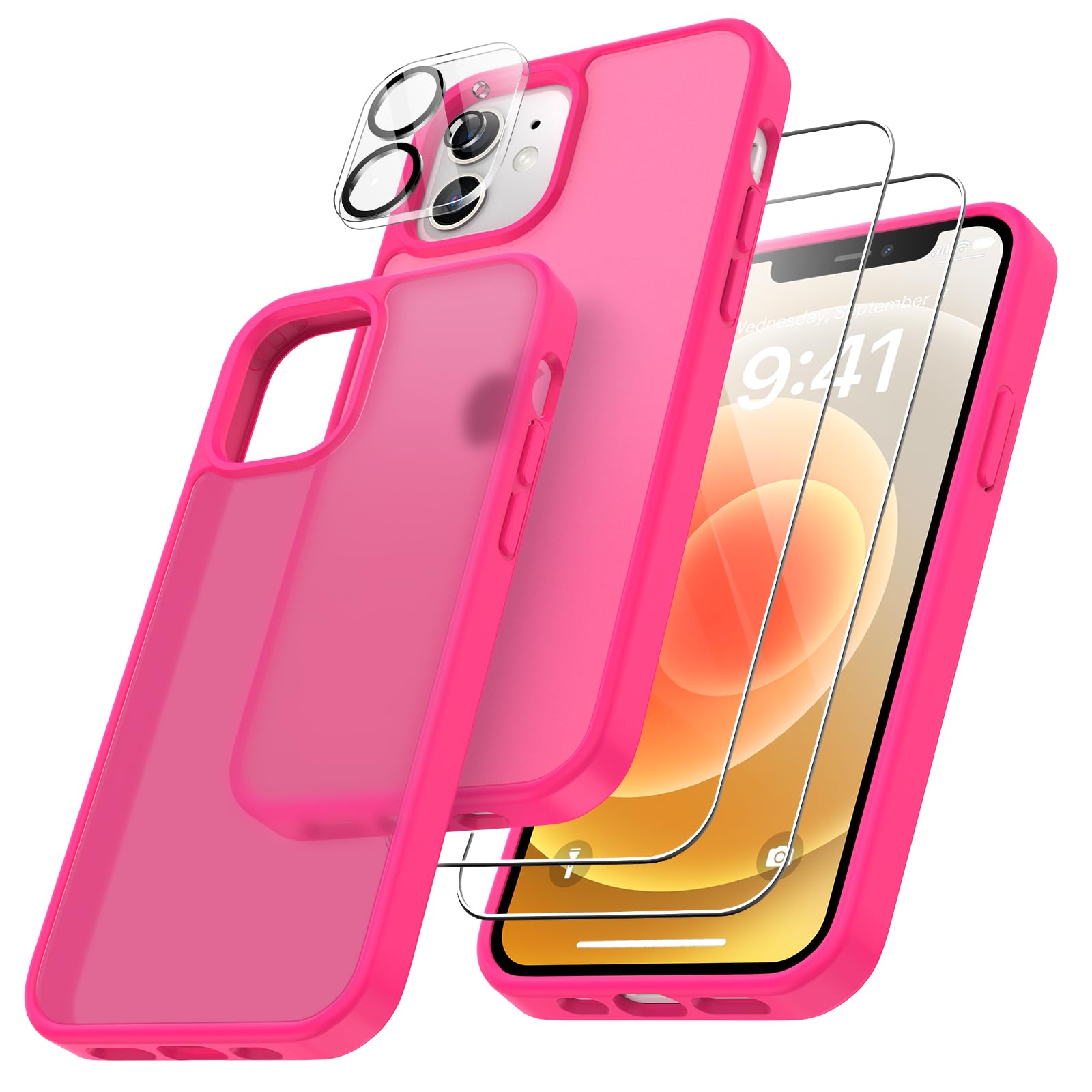 FLLAO 4 en 1 Funda para iPhone 15 con 2 Protector Pantalla y 1 Protector Lente Cámara, [Almohadilla de Aire integrada] Antigolpes Antiarañazos Carcasa 6,1 Pulgadas, Transparente — view 130