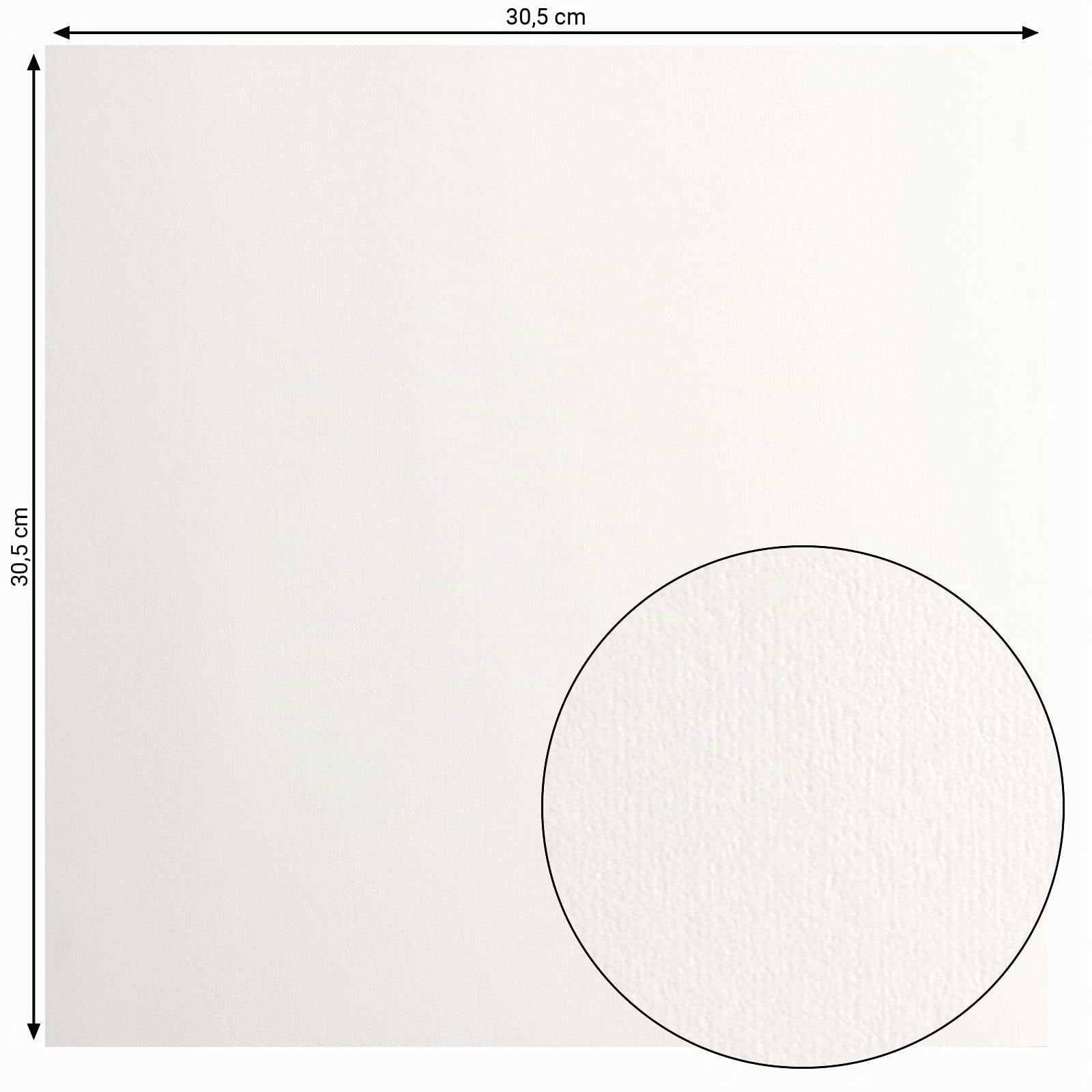 Vaessen Creative Florence Cardstock Papier, Off White, 216 Gramm/m², Quadratisch, 30,5 x 30,5 cm, 100 Stück, Glatt, für Scrapbooking, Kartenherstellung, Stanzen und andere Papierbasteleien