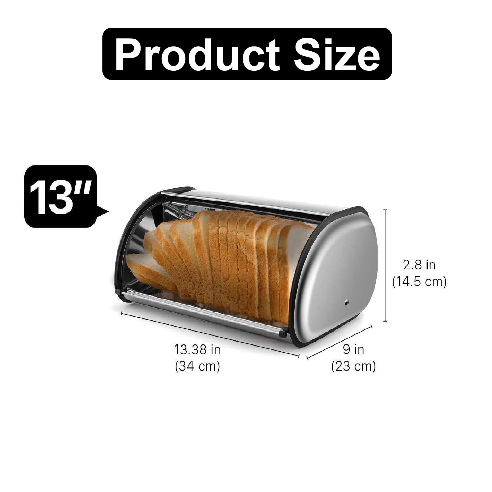 Bemodst Cestino per il pane, cestino per il pane in acciaio inox 304 grigio, estraibile per la cucina, facile da conservare e resistente alle zanzare, bella e robusta, miglior utensile da cucina