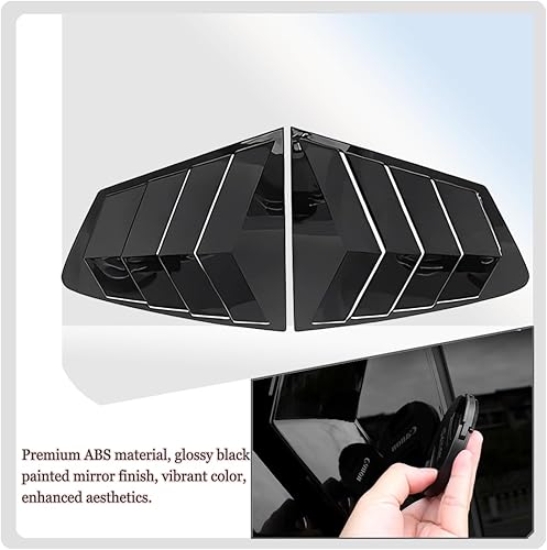 Miniatura 6 de 2 persianas para ventana lateral trasera, para Mazda 3, sedán, 2019, 2020, 2021, 2022, 2023, 2024, ABS, accesorios deportivos de color negro