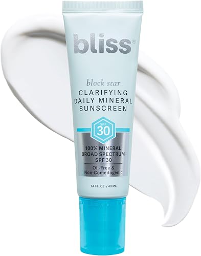 Bliss Block Star Clarifying Daily Mineral Sunscreen Broad Spectrum SPF 30, Blend