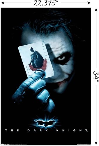 Miniatura 59 de Trends International Póster de pared de la película de DC Comics, The Dark Knight, The Joker with Batman, 22.375 x 34 pulgadas, versión enmarcada