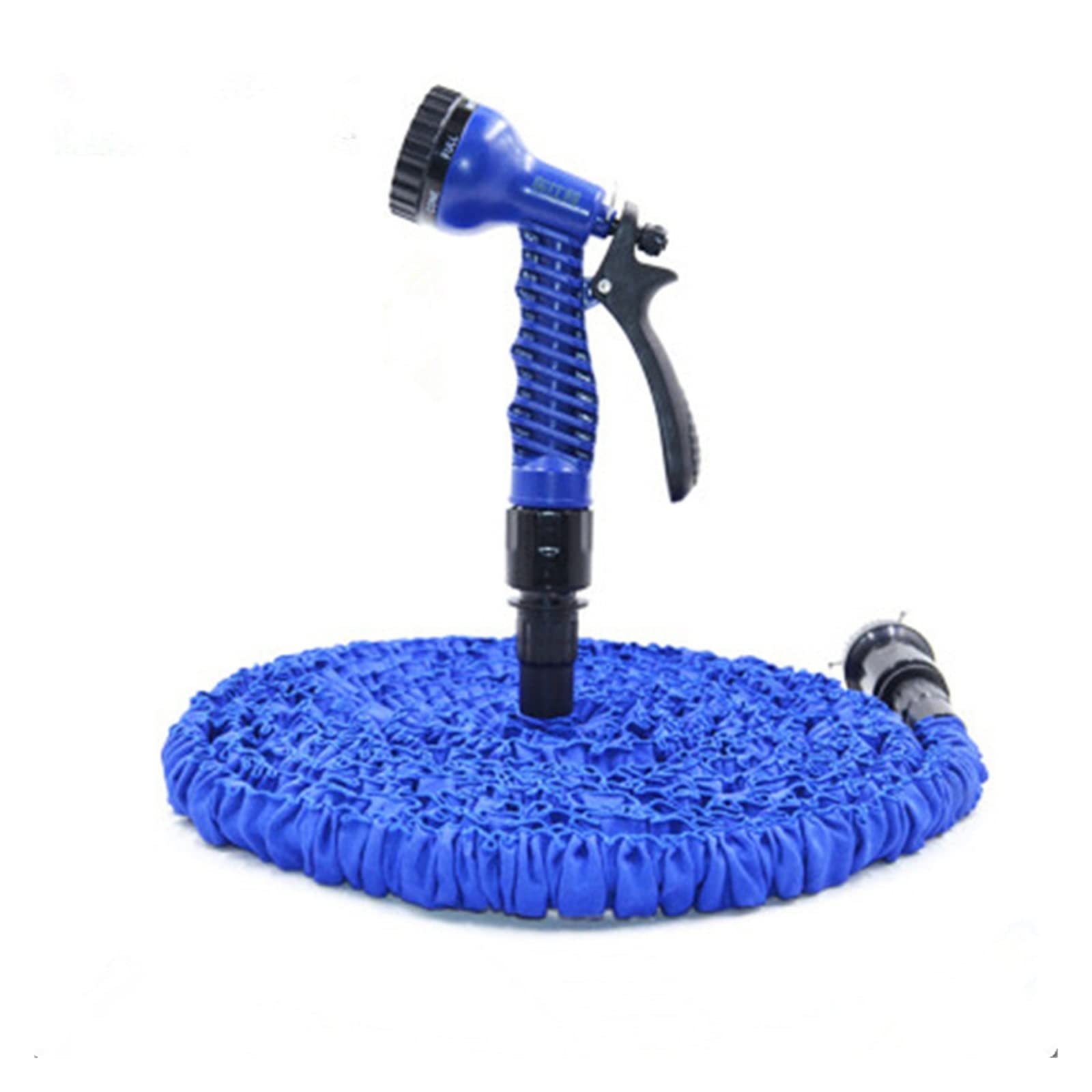 Car Wash Water Gun, Garden Hose Water Expandable Magic Gun Foam Pot,for Garden(75FT-22.5M Extended,Blauw)