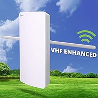 Vista 8 de ANTOP - Antena de TV para interiores y exteriores con panel de refuerzo inteligente HD con poste J (AT-800SBSJ)