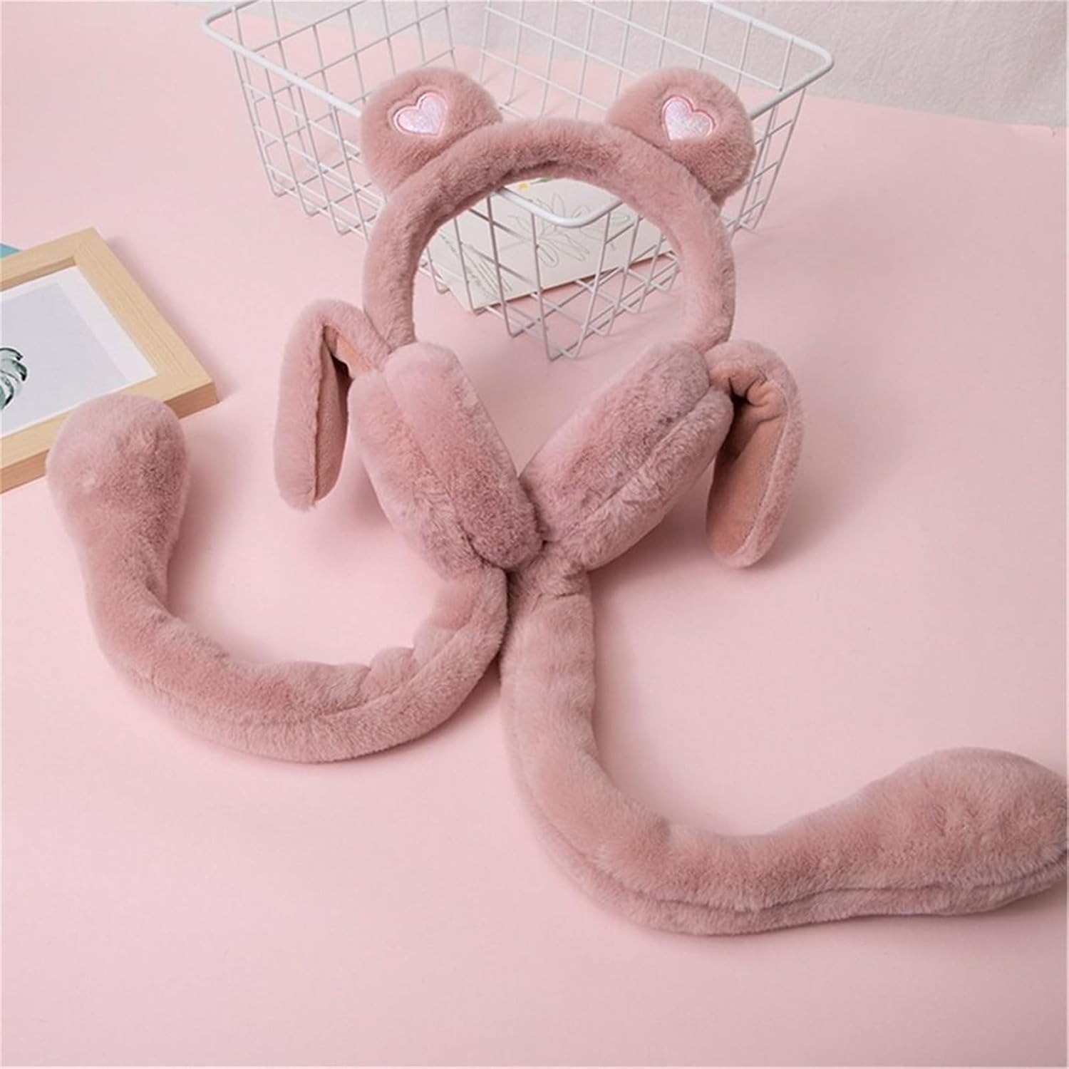 Winter Warm Earmuffs - Heart Bear Plush Ear Muffs for Ladies & Girls