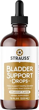 Strauss Naturals Bladder Control Support Drops, 225ml | Supports Bladder & Urinary Function, Gluten-Free, Soy-Free, Non-GMO