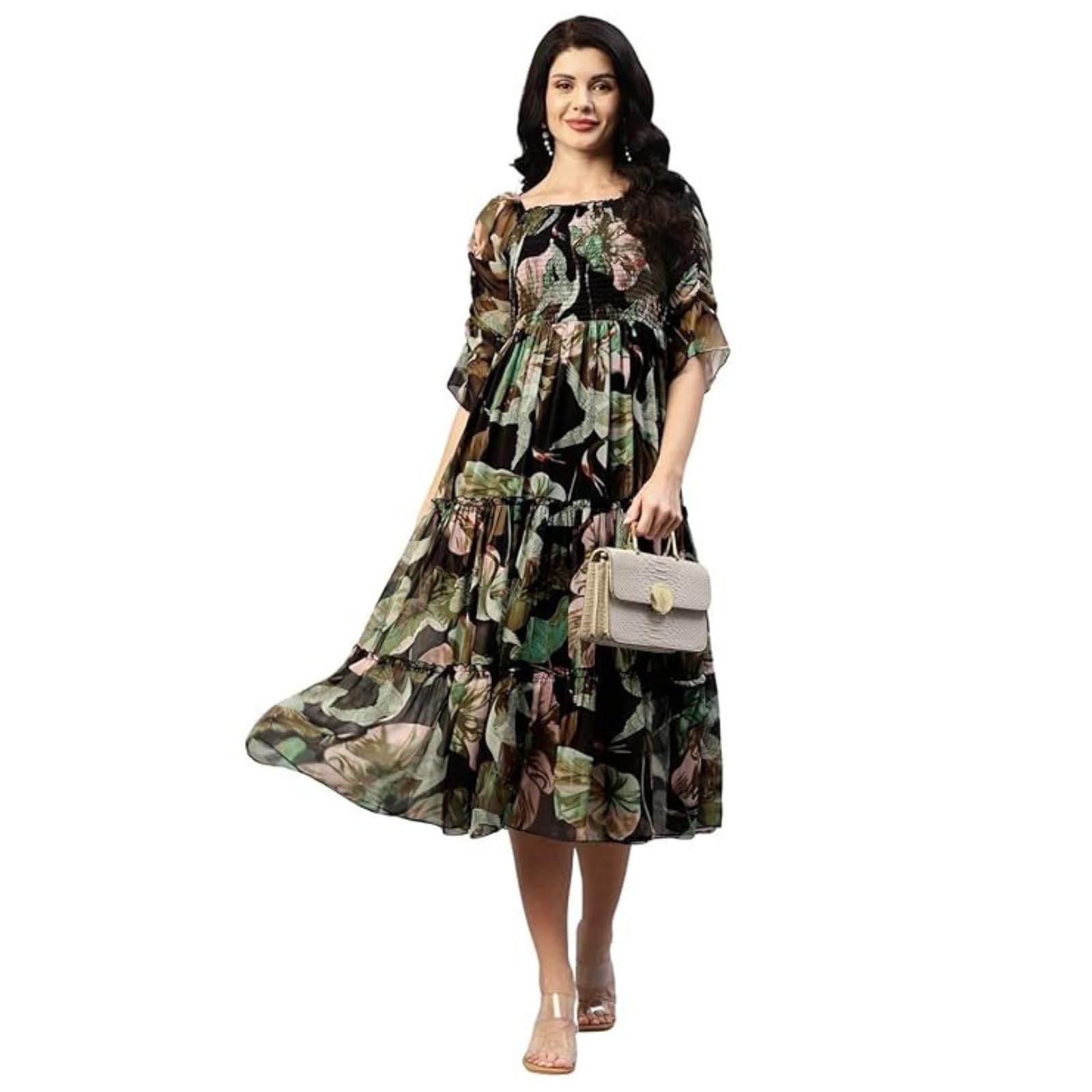 Women Dress | One Piece Dress for Women | Dresses for Women | Dress for Women Stylish | Dress | One Piece Dress for Women Long | Midi Dress-image-31