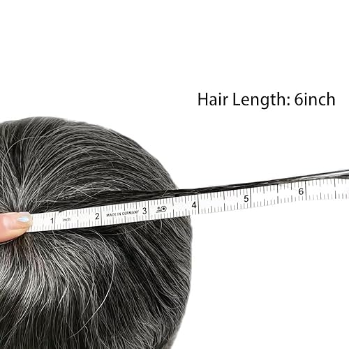Miniatura 7 de Mens Toupee 100% European Human Hair Piece For Men Fine Mono Hairpieces Men Hair Replacement System For Thinning Hair Protesis Capilar Para Hombre