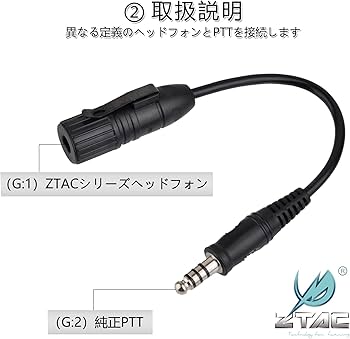 Amazon | ZTAC 変換ケーブル ミリタリージャック 変換コネクター (ZTAC