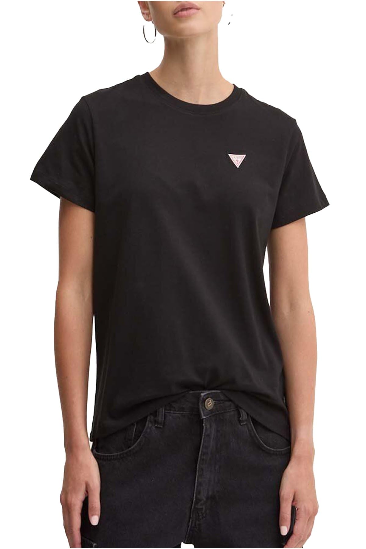 GUESS Tshirt MC Logo Patch Jeans, Black, XL