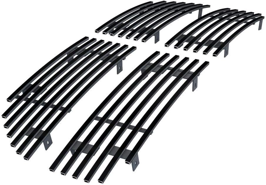 APS Compatible with Dodge Magnum 2005-2007 Main Upper Stainless Steel Black 8x6 Horizontal Billet Front Grill Grille Insert D85037J