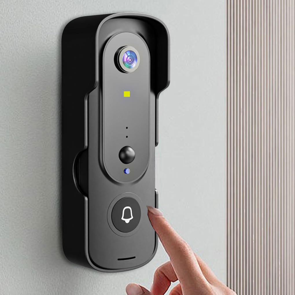 Sonnette vidéo sans Fil - Image Couleur -,Carte Standard + 12 Go
