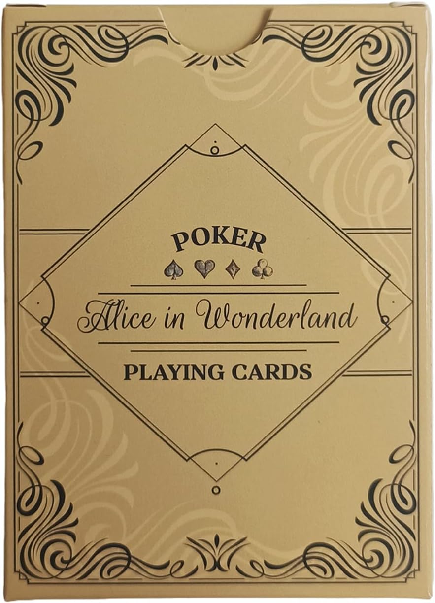 Black Lotus Alice in Wonderland Playing Cards Poker Deck 54 Cards All Different Vintage Retro Classic Style for Party Game