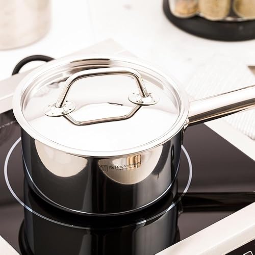 Miniatura 3 de Restaurantware Solo tapa tapa Met Lux para sartén de inducción de 1.5 cuartos de galón, 1 tapa para sartén profunda, sartén se vende por separado