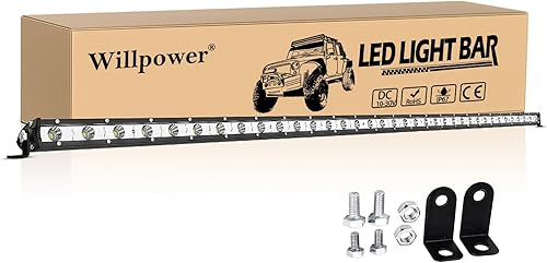 Willpower Barra de luz LED, haz combinado de inundación puntual de 32 pulgadas de 150 W, luz antiniebla de conducción, luces LED todoterreno, barra