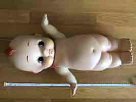 【希少特大】キューピーちゃん人形　昭和レトロ　赤羽根　55cm 特大】キューピー人形 55センチ ソフビ 赤羽 赤羽根 マヨネーズ