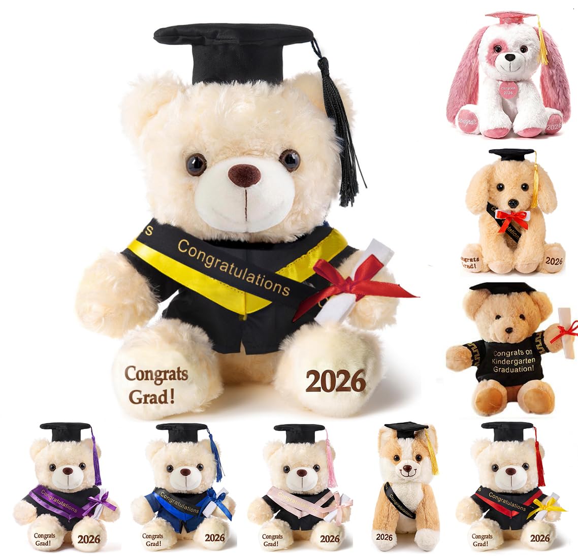 Amazon.com: Oukiwi Graduation Teddy Bear Plush with Cap and