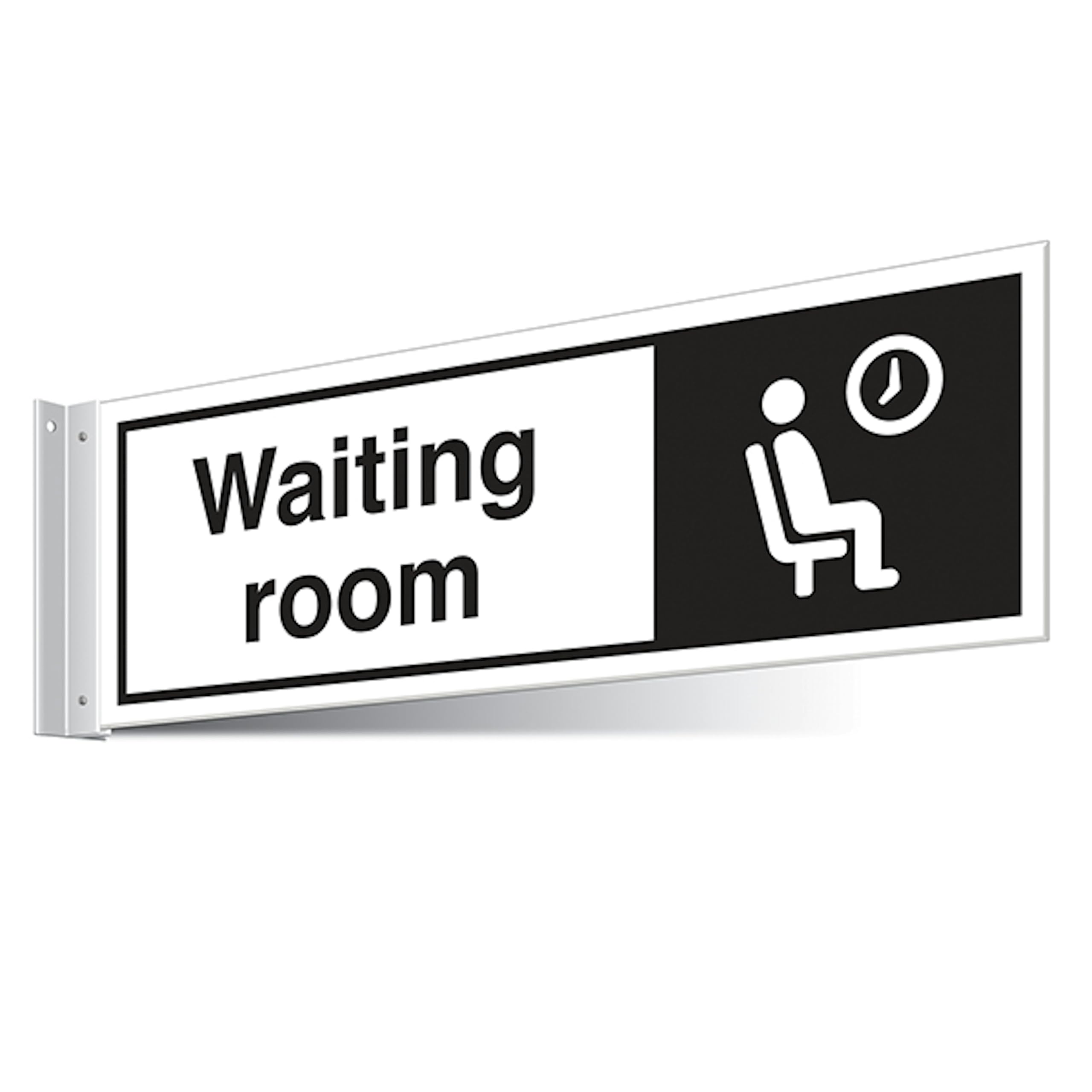 V Safety Waiting Room Corridor Sign - Landscape 450 x 150 mm - 3mm Indoor Palboard Safety Sign