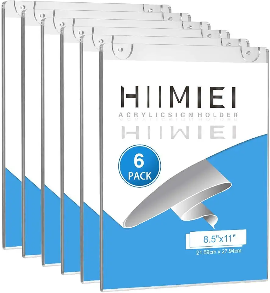 HIIMIEI Wall Mount Acrylic Sign Holder 8.5&#x...