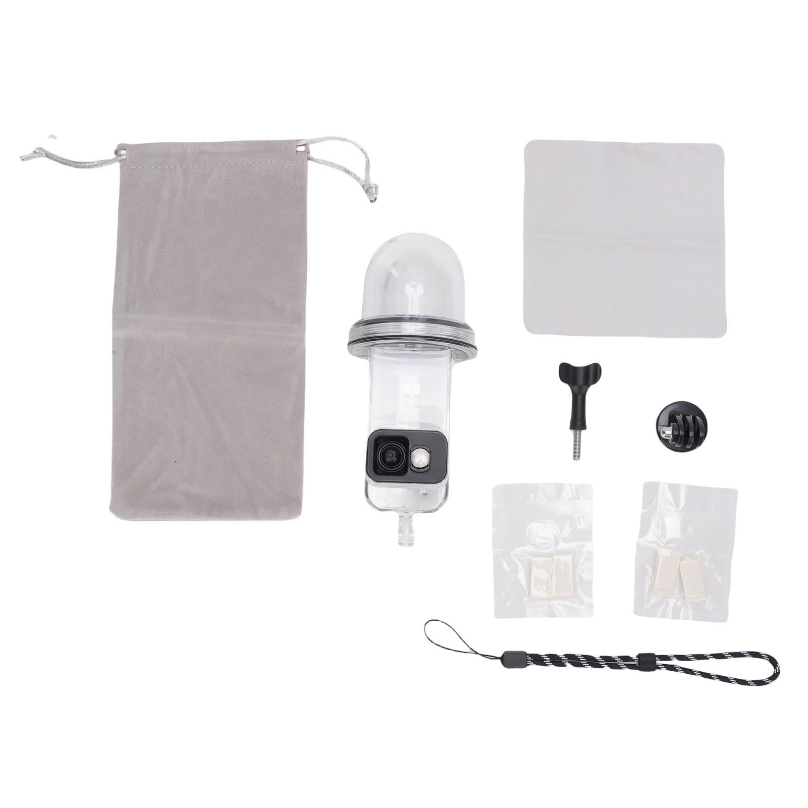 Custodia Subacquea, Custodia Protettiva Impermeabile Fino a 45 M per Fotocamera 3, Subacquea con Design a Cupola e Doppio Adattatore, Ideale per Immersioni, Snorkeling e Nuoto
