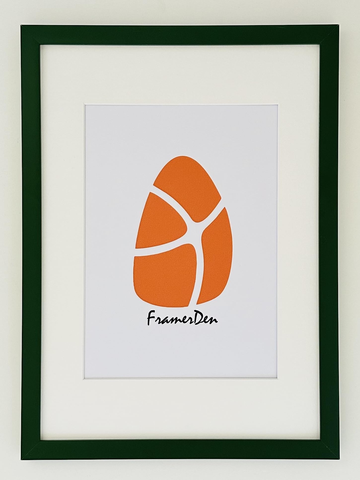 FramerDen® Green A4 Mount for A5 Rainbow Colours Poster Picture Frame Fits 21x14.85cm Size Poster Photo Artwork Print, Portrait & Landscape Wall Mountable & Tabletop, Perspex Front & MDF Backing