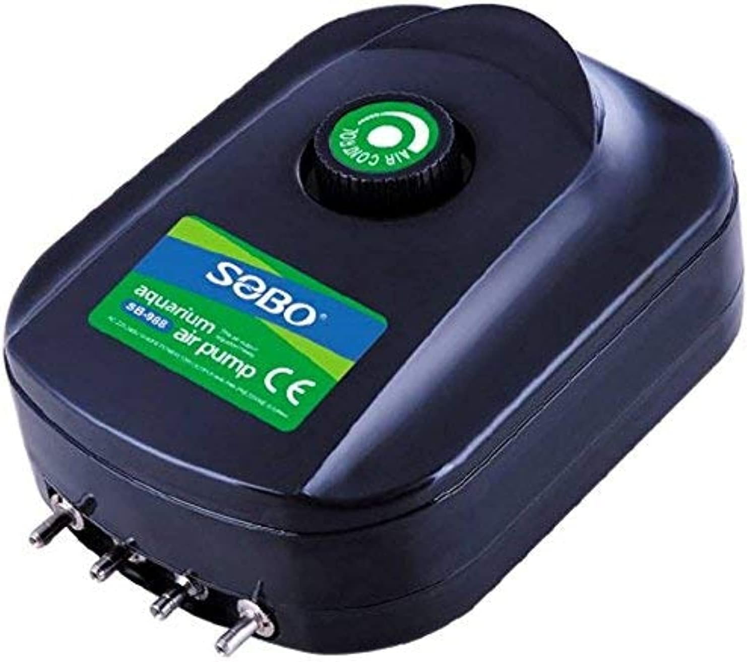 B&K SOBO Classical 4 ways Aquarium Air Pump SB 988, Silent Aquarium Air Pump Fish Tank Oxygen, 4 Outlets Adjustable Flow,Fish Tank Pump.